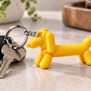 Balloon Dachshund Keychain by Googalack